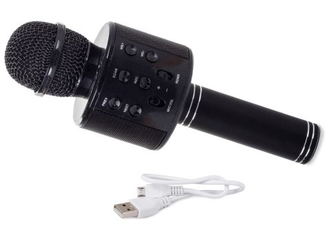 Mikrofon bezprzewodowy bluetooth głośnik karaoke modulator głosu okrągły Mikrofon bezprzewodowy bluetooth głośnik karaoke modulator głosu okrągły