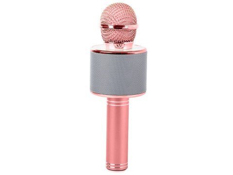 Mikrofon bezprzewodowy bluetooth głośnik karaoke modulator głosu okrągły Mikrofon bezprzewodowy bluetooth głośnik karaoke modulator głosu okrągły