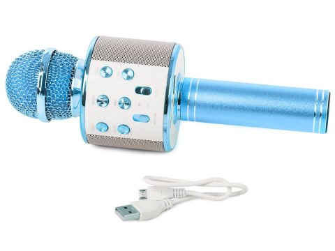 Mikrofon bezprzewodowy bluetooth głośnik karaoke modulator głosu okrągły Mikrofon bezprzewodowy bluetooth głośnik karaoke modulator głosu okrągły