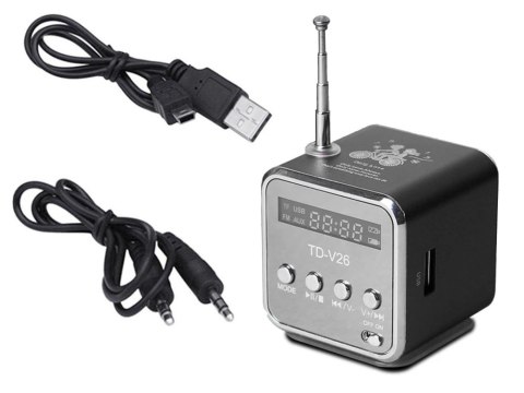 Głośnik bezprzewodowy przenośny mini radio fm led bluetooth mobilny microsd Głośnik bezprzewodowy przenośny mini radio fm led bluetooth mobilny microsd