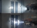 Mocna lampa latarka warsztatowa led cob z uchwytem halogen na baterie