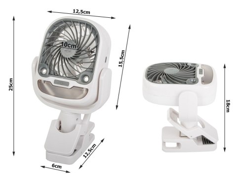 Wentylator wiatrak biurkowy stojący klips nawilżacz powietrza usb rgb 2w1 Wentylator wiatrak biurkowy stojący klips nawilżacz powietrza usb rgb 2w1