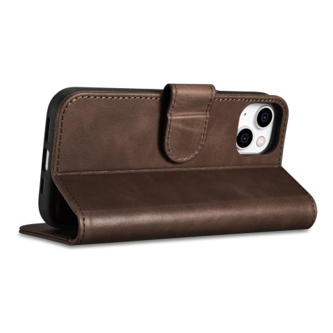 2W1 ETUI SKÓRZANY POKROWIEC Z KLAPKĄ IPHONE 14 PLUS ANTI-RFID OIL WAX WALLET CASE CIEMNO-BRĄZOWY 2W1 ETUI SKÓRZANY POKROWIEC Z KLAPKĄ IPHONE 14 PLUS ANTI-RFID OIL WAX WALLET CASE CIEMNO-BRĄZOWY