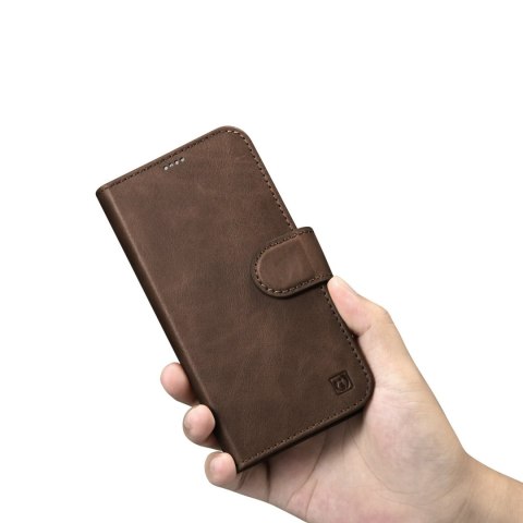 2W1 ETUI SKÓRZANY POKROWIEC Z KLAPKĄ IPHONE 14 PLUS ANTI-RFID OIL WAX WALLET CASE CIEMNO-BRĄZOWY 2W1 ETUI SKÓRZANY POKROWIEC Z KLAPKĄ IPHONE 14 PLUS ANTI-RFID OIL WAX WALLET CASE CIEMNO-BRĄZOWY