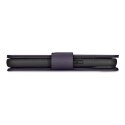 2W1 ETUI SKÓRZANY POKROWIEC Z KLAPKĄ IPHONE 14 PLUS ANTI-RFID WALLET CASE CIEMNOFIOLETOWY