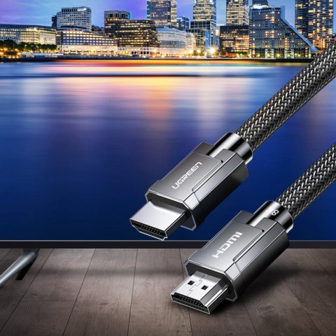 KABEL PRZEWÓD HDMI 2.1 8K 60HZ 48GB/S 3M ELASTYCZNY W OPLOCIE SZARY KABEL PRZEWÓD HDMI 2.1 8K 60HZ 48GB/S 3M ELASTYCZNY W OPLOCIE SZARY