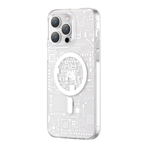 MAGNETYCZNE ETUI IPHONE 14 PRO MAX MAGSAFE PQY GEEK SERIES SREBRNE MAGNETYCZNE ETUI IPHONE 14 PRO MAX MAGSAFE PQY GEEK SERIES SREBRNE