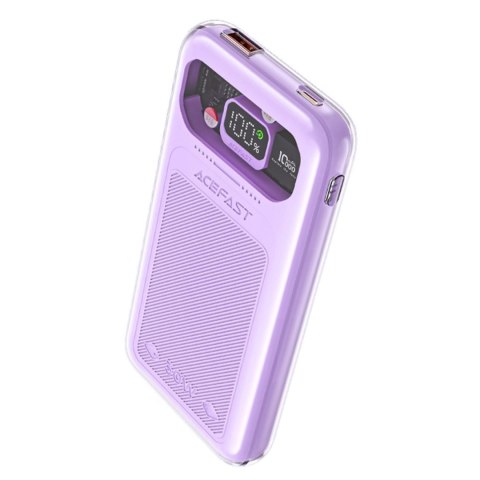 POWERBANK 10000MAH SPARKLING SERIES SZYBKIE ŁADOWANIE 30W FIOLETOWY POWERBANK 10000MAH SPARKLING SERIES SZYBKIE ŁADOWANIE 30W FIOLETOWY