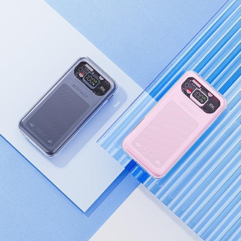 POWERBANK 10000MAH SPARKLING SERIES SZYBKIE ŁADOWANIE 30W FIOLETOWY POWERBANK 10000MAH SPARKLING SERIES SZYBKIE ŁADOWANIE 30W FIOLETOWY