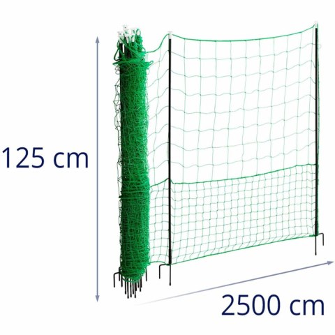 SIATKA ZAGRODA OGRODZENIE OCHRONNE HODOWLANE DLA KUR DROBIU 1.25 X 25 M SIATKA ZAGRODA OGRODZENIE OCHRONNE HODOWLANE DLA KUR DROBIU 1.25 X 25 M