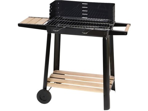 Grill ogrodowy duży węglowy bbq regulowany ruszt półki koła przenośny Grill ogrodowy duży węglowy bbq regulowany ruszt półki koła przenośny