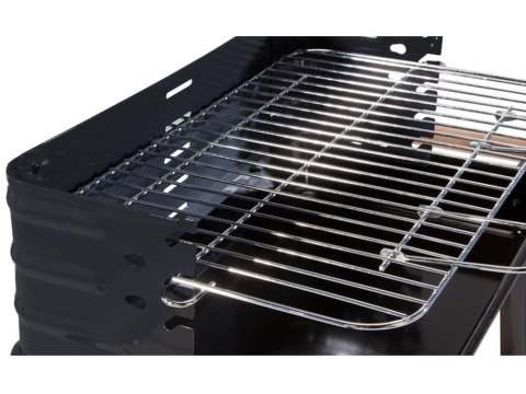 Grill ogrodowy duży węglowy bbq regulowany ruszt półki koła przenośny Grill ogrodowy duży węglowy bbq regulowany ruszt półki koła przenośny