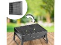 Grill turystyczny przenośny składany walizka węglowy kempingowy bbq