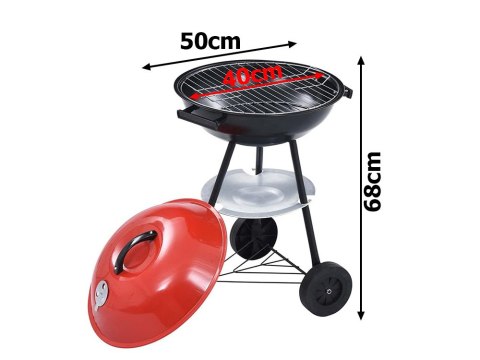 Grill węglowy brykietowy ogrodowy kółka pokrywa okrągły zamykany przenośny Grill węglowy brykietowy ogrodowy kółka pokrywa okrągły zamykany przenośny