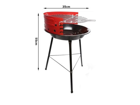 Grill węglowy brykietowy ogrodowy okrągły przenośny turystyczny na biwak Grill węglowy brykietowy ogrodowy okrągły przenośny turystyczny na biwak