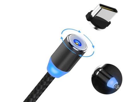 Kabel magnetyczny przwód do ładowania 3w1 micro typ-c usb lightning 1m Kabel magnetyczny przwód do ładowania 3w1 micro typ-c usb lightning 1m