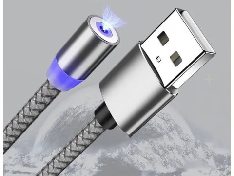 Kabel magnetyczny przwód do ładowania 3w1 micro typ-c usb lightning 1m Kabel magnetyczny przwód do ładowania 3w1 micro typ-c usb lightning 1m