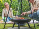 Palenisko ogrodowe duże trójnóg stojak ruszt wiszący grill ognisko węgiel