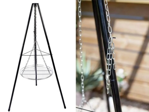 Palenisko ogrodowe duże trójnóg stojak ruszt wiszący grill ognisko węgiel Palenisko ogrodowe duże trójnóg stojak ruszt wiszący grill ognisko węgiel