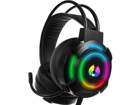 Słuchawki gamingowe przewodowe nauszne dla graczy led rgb z mikrofonem 5.1 Słuchawki gamingowe przewodowe nauszne dla graczy led rgb z mikrofonem 5.1