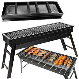 Grill turystyczny przenośny składany walizka węglowy kempingowy bbq duży