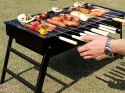 Grill turystyczny przenośny składany walizka węglowy kempingowy bbq duży