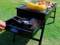 Grill turystyczny przenośny składany walizka węglowy kempingowy bbq duży
