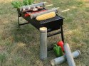 Grill turystyczny przenośny składany walizka węglowy kempingowy bbq duży