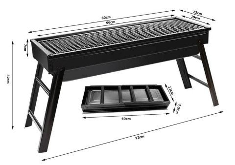 Grill turystyczny przenośny składany walizka węglowy kempingowy bbq duży Grill turystyczny przenośny składany walizka węglowy kempingowy bbq duży