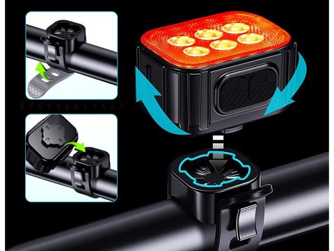 Lampka rowerowa led zestaw tył przód usb na rower na kierownice akumulator Lampka rowerowa led zestaw tył przód usb na rower na kierownice akumulator