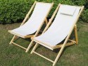Leżak drewniany leżaki plażowy składany ogrodowy poduszka fotel na plażę