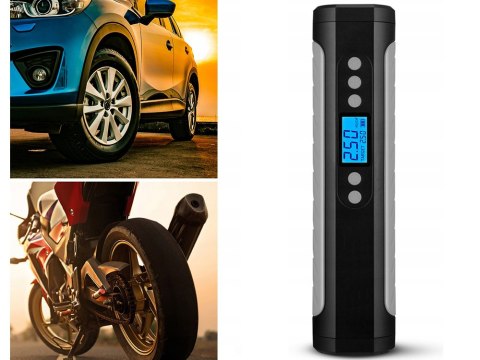 Pompka akumulatorowa do roweru samochodu kompresor elektryczny 10 bar lcd Pompka akumulatorowa do roweru samochodu kompresor elektryczny 10 bar lcd