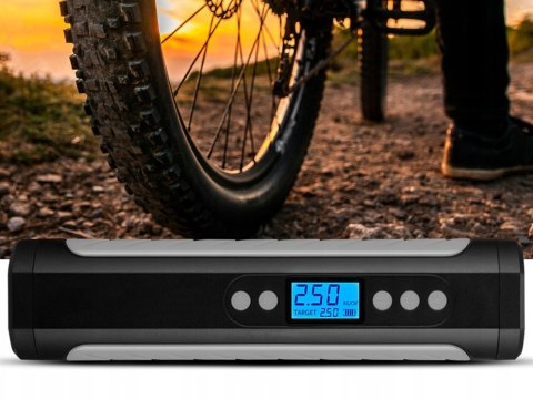 Pompka akumulatorowa do roweru samochodu kompresor elektryczny 10 bar lcd Pompka akumulatorowa do roweru samochodu kompresor elektryczny 10 bar lcd