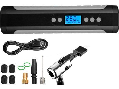 Pompka akumulatorowa do roweru samochodu kompresor elektryczny 10 bar lcd Pompka akumulatorowa do roweru samochodu kompresor elektryczny 10 bar lcd