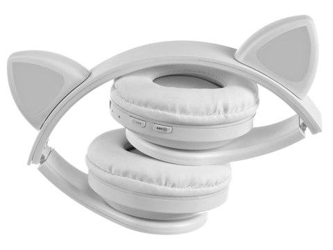 Słuchawki bezprzewodowe bluetooth radio fm mp3 kocie uszy podświetlenie led Słuchawki bezprzewodowe bluetooth radio fm mp3 kocie uszy podświetlenie led