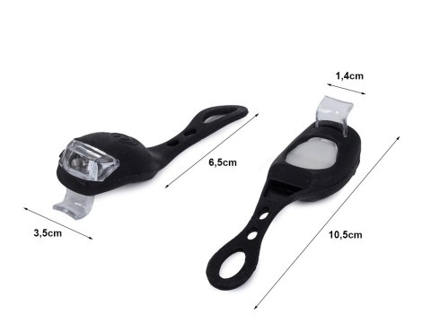 Oświetlenie rowerowe lampki 2 led przód rower 2szt silikonowe wodoodporne Oświetlenie rowerowe lampki 2 led przód rower 2szt silikonowe wodoodporne