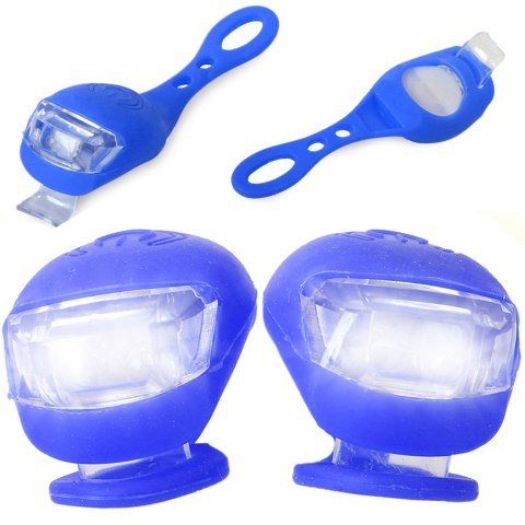 Oświetlenie rowerowe lampki 2 led przód rower 2szt silikonowe wodoodporne Oświetlenie rowerowe lampki 2 led przód rower 2szt silikonowe wodoodporne