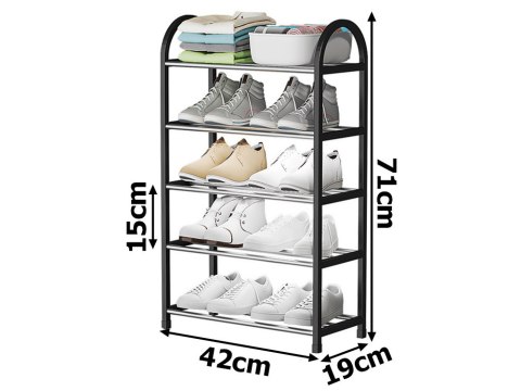 Półka na buty obuwie organizer szafka piętrowa stojak regał 5 poziomów duży Półka na buty obuwie organizer szafka piętrowa stojak regał 5 poziomów duży