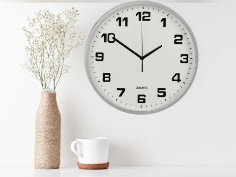 Zegar ścienny duży nietykający cichy 20 cm okrągły wskazówkowy sekundnik Zegar ścienny duży nietykający cichy 20 cm okrągły wskazówkowy sekundnik