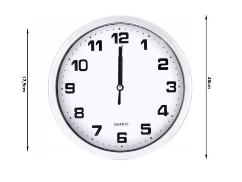 Zegar ścienny duży nietykający cichy 20 cm okrągły wskazówkowy sekundnik Zegar ścienny duży nietykający cichy 20 cm okrągły wskazówkowy sekundnik