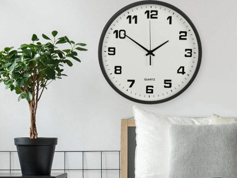 Zegar ścienny duży nietykający cichy 25 cm okrągły wskazówkowy sekundnik Zegar ścienny duży nietykający cichy 25 cm okrągły wskazówkowy sekundnik
