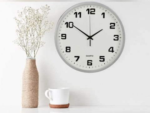 Zegar ścienny duży nietykający cichy 25 cm okrągły wskazówkowy sekundnik Zegar ścienny duży nietykający cichy 25 cm okrągły wskazówkowy sekundnik