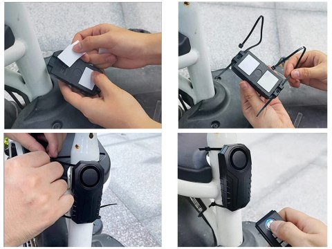 Głośny alarm rowerowy na motor klakson antykradzieżowy zabezpieczenie pilot Głośny alarm rowerowy na motor klakson antykradzieżowy zabezpieczenie pilot