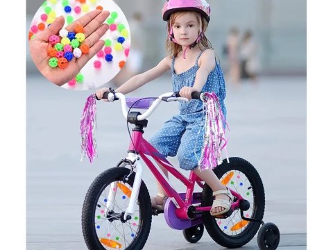 Koraliki na szprychy kolorowe kulki ozdobne dekoracyjne rowerowe koło 36szt Koraliki na szprychy kolorowe kulki ozdobne dekoracyjne rowerowe koło 36szt
