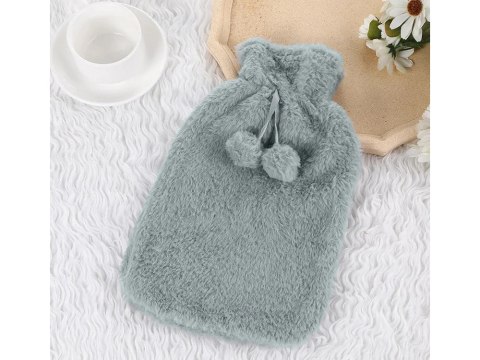 Termofor pluszowy gumowy ogrzewacz termofor duży w pokrowcu miękki futerko Termofor pluszowy gumowy ogrzewacz termofor duży w pokrowcu miękki futerko