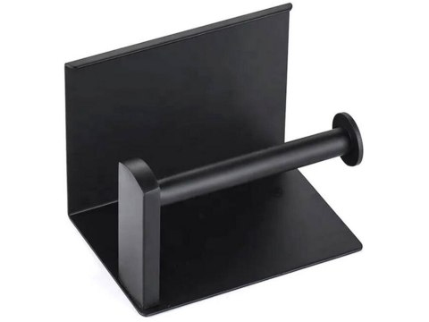 Uchwyt wieszak na papier toaletowy z półką na telefon czarny loft wc stal Uchwyt wieszak na papier toaletowy z półką na telefon czarny loft wc stal