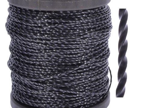 Zyłka do kosy spalinowej przekrój karbowany skręcony cicha 2,4mm 100m Zyłka do kosy spalinowej przekrój karbowany skręcony cicha 2,4mm 100m