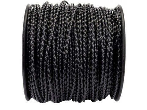 Zyłka do kosy spalinowej przekrój karbowany skręcony cicha 2,4mm 100m Zyłka do kosy spalinowej przekrój karbowany skręcony cicha 2,4mm 100m