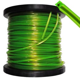 Żyłka z drutem tnąca zbrojona do kosy spalinowej czterokątna 2,4mm 100m