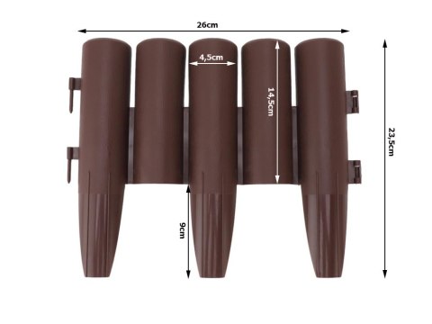 Palisada ogrodowa trawnikowa obrzeże ogrodowe płotek wbijany 215cm 8 elem. Palisada ogrodowa trawnikowa obrzeże ogrodowe płotek wbijany 215cm 8 elem.